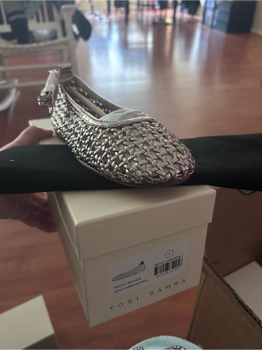Yosi Samra gold flats new with tags, size 7 - Picture 4 of 4